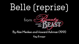 Belle reprise karaokeinstrumental  Beauty and the Beast film [upl. by Berk]