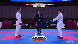 Karate Kumite Final  China vs Japan  Li Gong vs Yuki Kujuro  Casablanca 2024 61 Kg [upl. by Critta]