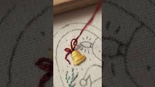 How to stitch the Christmas Bell  Merry Christmas Ornament 🔔 🤍 [upl. by Ahsilek]