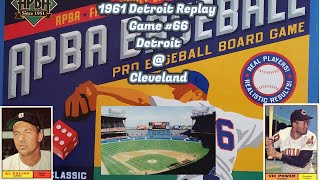 APBA Baseball  1961 Detroit  Cleveland  Game 66 [upl. by Nnylecoj]