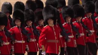 Trooping the Colour 2017 Marchpast in Slowtime [upl. by Ymirej]