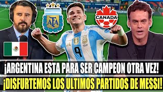 ¡NO LE PUEDEN HACER GOLES MEXICANOS ELOGIAN EL NIVEL DE ARGENTINA CONTRA CANADA EN LA COPA AMERICA [upl. by Cinomod]