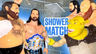 SHOWER Action Figure Match Drew McIntyre vs Shrek vs Seth Rollins  Multiversal Championship [upl. by Milzie]