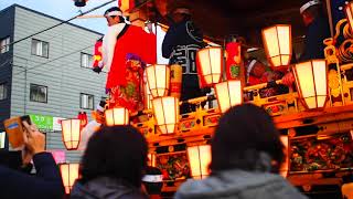 秩父夜祭 大祭 上町屋台 夜の曳き廻し 2018123 Chichibu Yomatsuri [upl. by Nahgen]