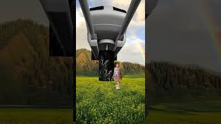 The little train in the sky 🤯3D Special Effects  3D Animation shorts vfxhd drone [upl. by Perceval]