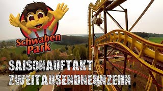 Schwaben Park  Kalter Saisonstart 2019 inkl Wilde Hilde [upl. by Kcirdderf]