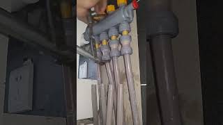 Heating pipe installation process Good tools andmachinery make work easy [upl. by Leann130]