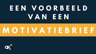 Voorbeeld motivatiebrief [upl. by Anawak414]