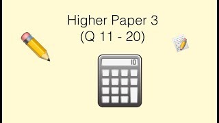 Maths GCSE 2017  Edexcel Higher Paper 3 calculator part 2 [upl. by Airotahs]