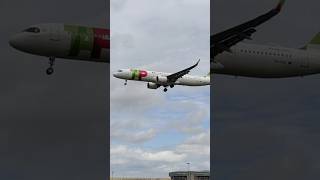 AirPortugal A321neo CSTXK LHR Arrivals Runway27L TP1356 from Lisbon shorts [upl. by Madalyn]