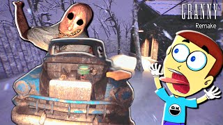 Granny Remake V32  Car Escape  Shiva and Kanzo Gameplay [upl. by Drarig]