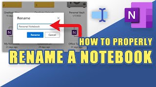 OneNote  How to RENAME a Notebook the right way [upl. by Sheila]