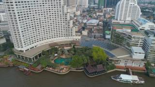 Birdseye View Footage of ShangriLa Hotel Bangkok [upl. by Ahsatan369]