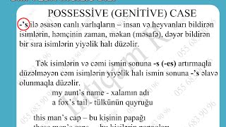 DİMTQDK İngilis dili Possessive Genitive Case  İsmin yiyəlik halı [upl. by Raman303]