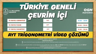 MEB ÇEVRİM İÇİ AYT DENEMESİ TRİGONOMETRİ ÇÖZÜMLERİ [upl. by Calisa209]