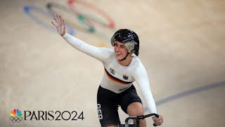 Germany keeps womens cycling track sprint medal streak alive with bronze  Paris Olympics [upl. by Skelton]