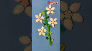 Easy Flowers Craft New Creative Craft ideas flowers trending craft diy shorts youtube video [upl. by Sulakcin]