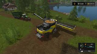 Lets Play Farming Simulator 2017  Goldcrest Valley  harvesting wheat  episode 43 [upl. by Akered82]