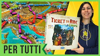 TICKET TO RIDE EUROPA 15° Anniversario  Tutorial Gioco da Tavolo 160 [upl. by Haydon]