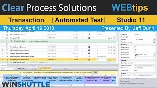 WINSHUTTLE Tutorial amp WEBtips Studio 11 Automated Testing [upl. by Girand445]