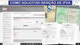 Como solicitar isenção de IPVA por conta própria  PCD condutor em MG [upl. by Annehcu]