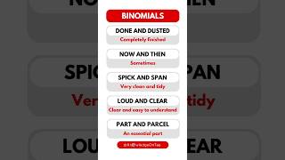 Common Binomial Expressions in English [upl. by Einaffit]