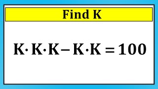 Nice Algebra Math Simplification  Find the Value of K [upl. by Rieth]