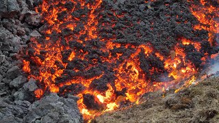 Aa Lava at Geldingadalur Eruption Iceland [upl. by Niko]