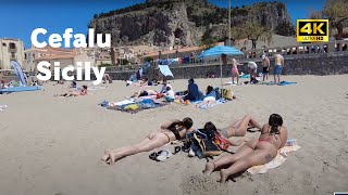 Cefalù Sicily Walking Tour  4K [upl. by Aniraad]