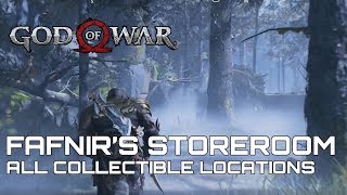 God Of War 100 Collectible Guide FAFNIRS STOREROOM [upl. by Ledeen]