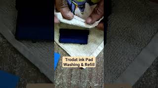 How to Wash Dry amp Refill trodat ink Pad Red ♥️ ink trodatink inkrefill shortvideo [upl. by Anires]