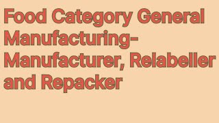 Food Category General Manufacturing in FSSAI Manufacturer Relabeller and Repacker केटेगरी चुनें [upl. by Selegna]