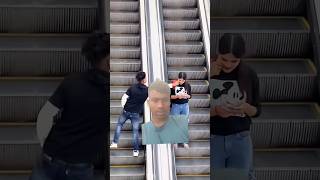 chick touching prank😍 in Escalator shorts​ shortsfeed​ funny​ funnyprank​ prankinindia​ prank​ [upl. by Berkow]