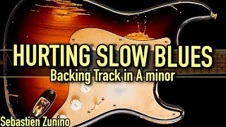 Hurting Slow Blues Backing Track in A minor SZBT 1034 [upl. by Atnomed]