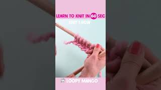 Stockinette Stitch learn to knit in 60 seconds Tell us what you want to learn next [upl. by Lauraine]