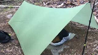 95 oz Ultralight Tarp  Gossamer Gear Twinn tarp  Borah Gear Cuben Bug Bivy [upl. by Dlanar381]