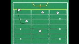 Flag Football Trick Plays  Hook and Ladder [upl. by Ahseneuq]