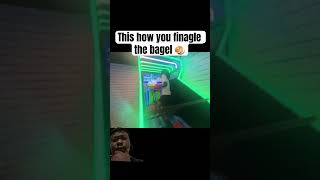 This how you finagle the bagel 🥯 kingmoe dayum shorts reaction funny nc [upl. by Arymahs]