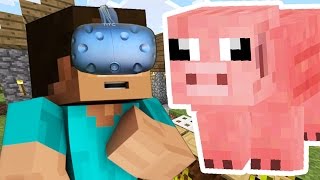 MINECRAFT IN VIRTUAL REALITY  EVERYTHING IS SO CUTE Minecraft HTC Vive [upl. by Nylahsoj757]