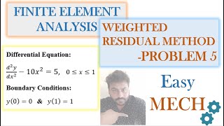 Weighted Residual Method  Problem 5 [upl. by Chessy982]