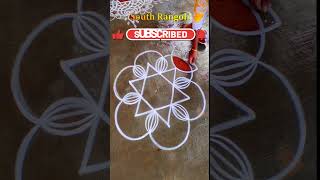 Pandaga muggulu Daily use rangoli south rangoli [upl. by Cyler]