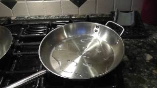 Season your stainless steel pan the fastest way [upl. by Anilev]