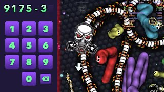 Slitherio CODE  SKULL WITH GAS MASK  SPECIAL SKIN GAMEPLAY WORLD RECORD Unlimited LengthVIP35 [upl. by Carman]