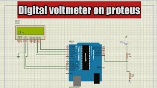 Make a Digital Voltmeter Using Arduino and LCD Display on Proteus [upl. by Hillari]