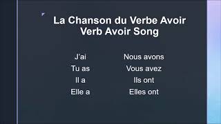 Chanson du verbe avoir  Avoir Song [upl. by Eniortna]