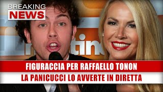 Figuraccia Per Raffaello Tonon La Panicucci Lo Avverte In Diretta [upl. by Chaker]