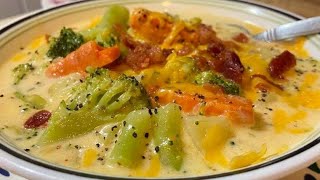 Amazing Broccoli amp Potato Cheese Soup  How To Make [upl. by Ahnavas]