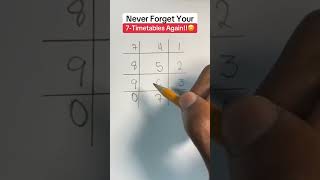 How to remember your 7 timetables Math math mathshelp learningisfun multiplication timetables [upl. by Ramilahs991]