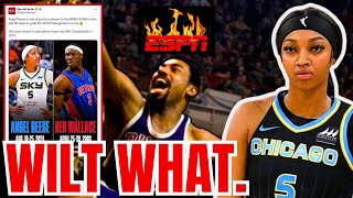 ESPN CRUSHED for Using Wilt Chamberlain To HYPE UP Angel Reeses WNBA Rookie Season [upl. by Nanah]