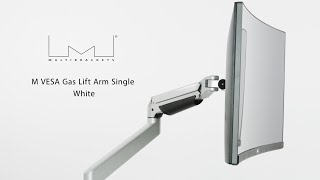 M VESA Gas Lift Arm Single Silver [upl. by Ydniahs]